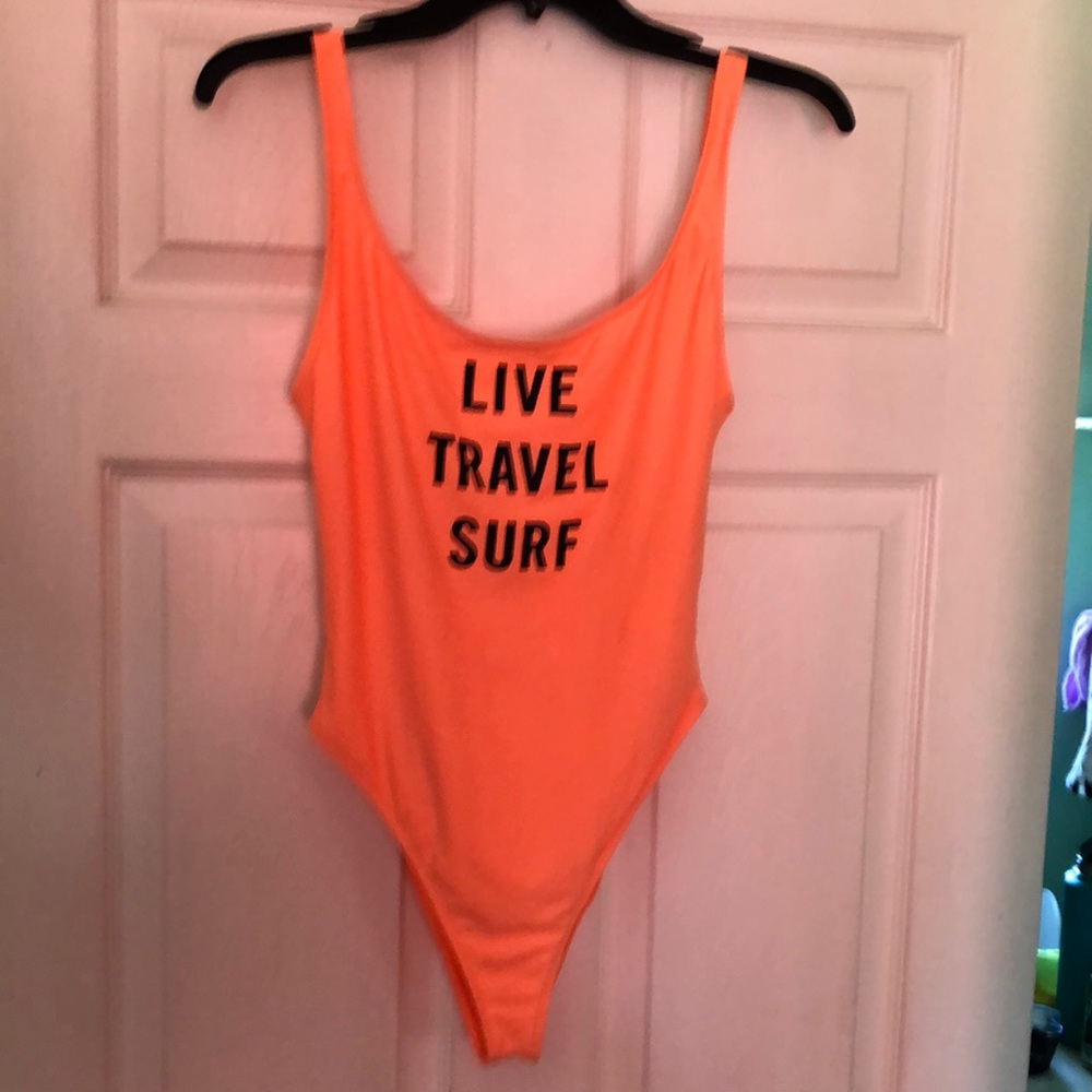 New Peach Colored One Piece Swimsuit